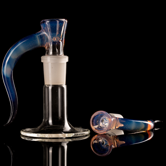 Asu Glass - 18mm 3 Hole Horn Slide - 8