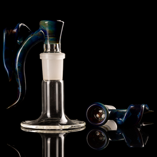 Asu Glass - 18mm 3 Hole Double Horn W/ Flat Horn Slide - 2