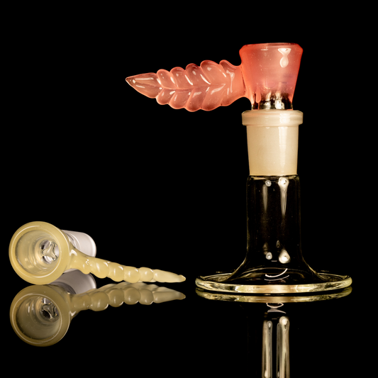 Asu Glass - 18mm 3 Hole Leaf Handle Slide