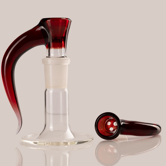 Asu Glass - 18mm 3 Hole Horn Slide - 17