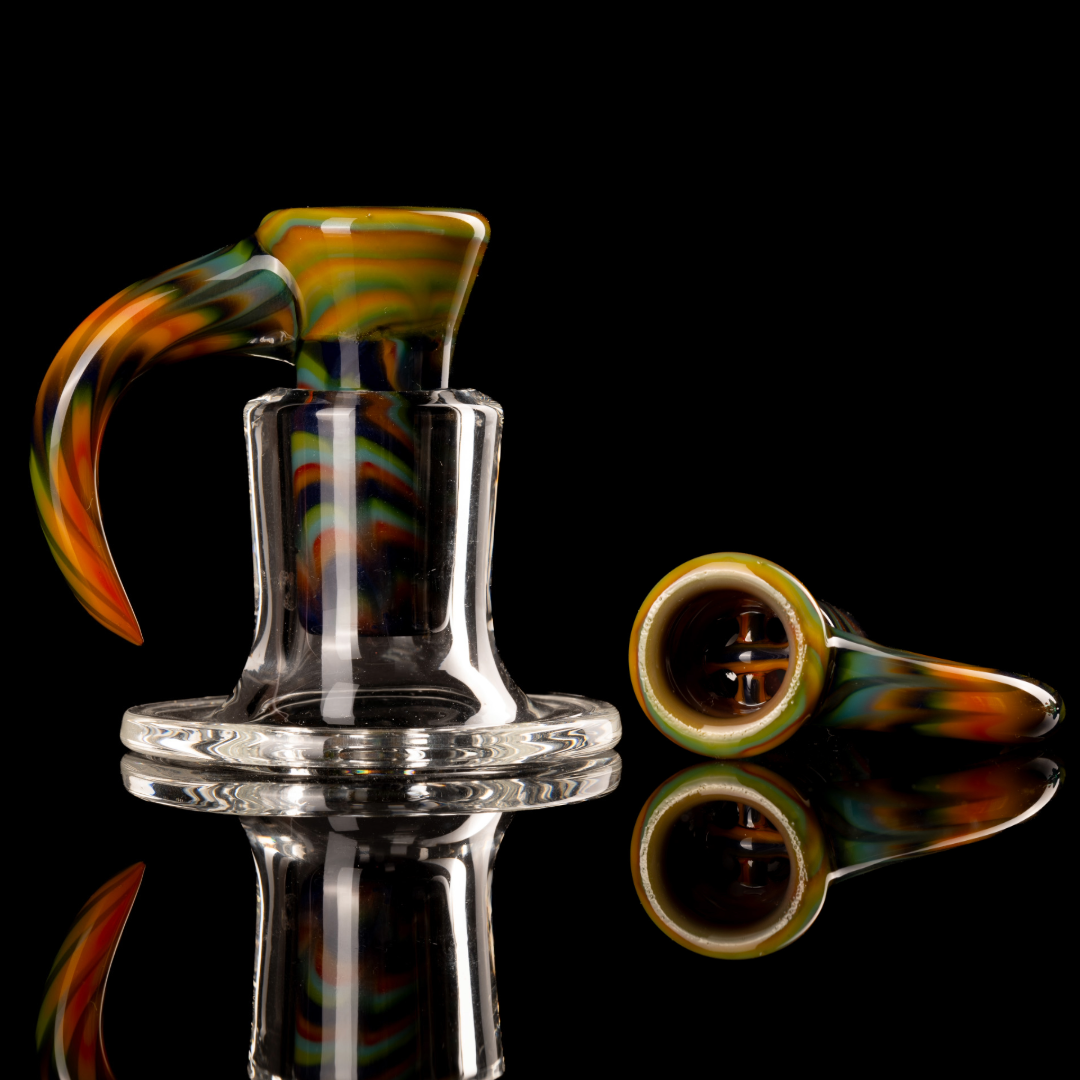 Amorphous Symphony x Welch Glass - 18mm 4 Hole Fully Worked Horn Slide - 1