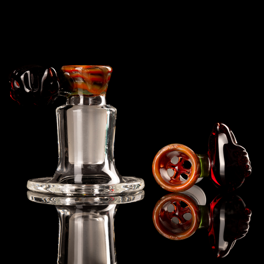 Amorphous Symphony x Welch Glass - 18mm 4 Hole Dino Head Slide