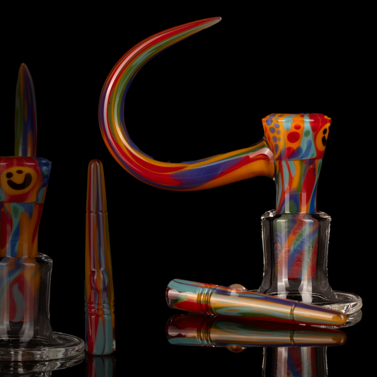 Thill Glassworks X Ty Leeman - 18mm 4 Hole Ty-Dye Slide