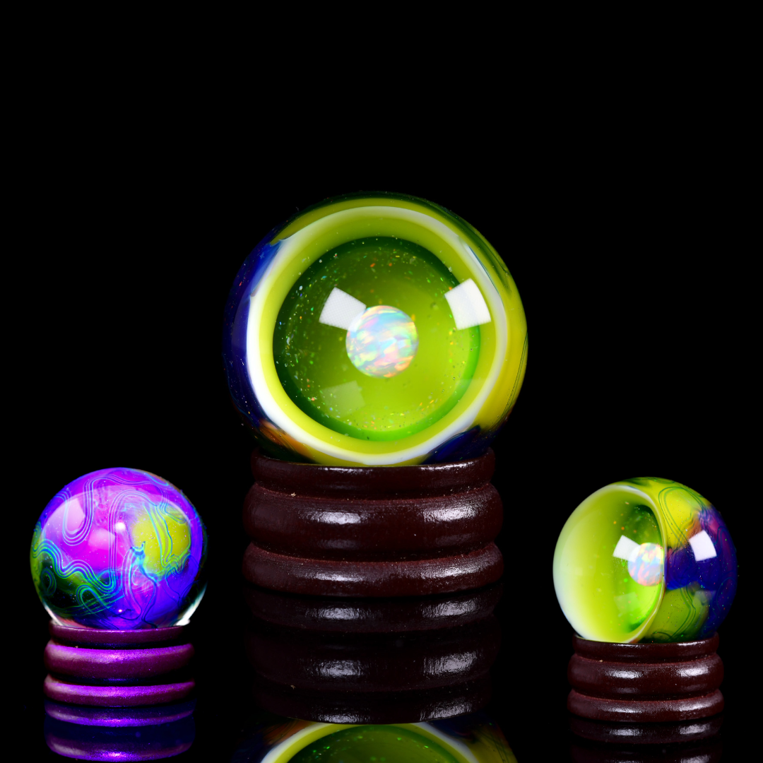 Scomo Glass - Rainbow Scribble Tech Roller W/ Opal