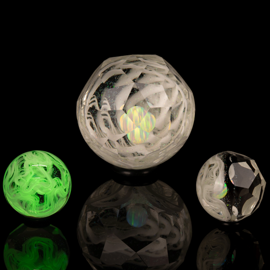 Scomo Glass - Faceted UV Scribble Tech Roller W/ Opal