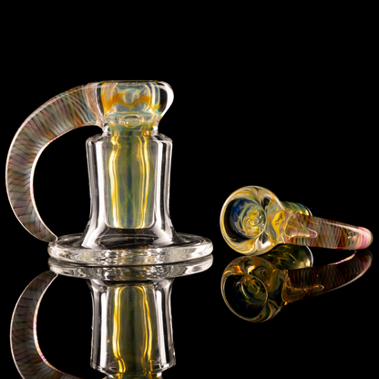 Tombstoned Glass - 18mm 4 Hole Fully Worked Fume Slide - 1