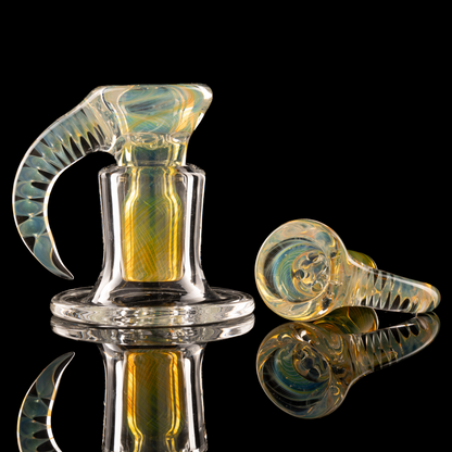Tombstoned Glass - 18mm 4 Hole Fully Worked Fume Slide - 2