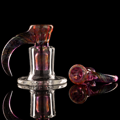 Tombstoned Glass - 18mm 1 Hole Fully Worked Fume Slide