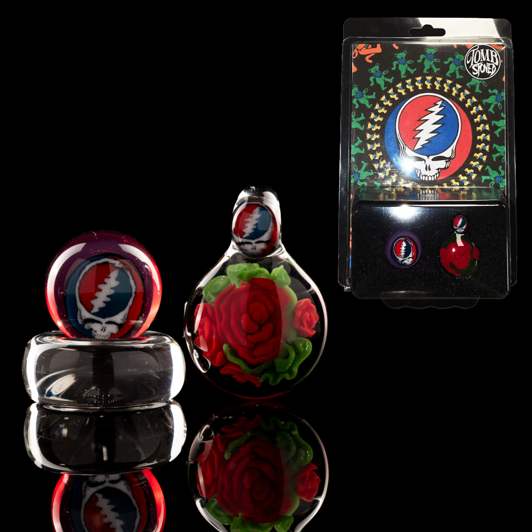 Tombstoned Glass - Grateful Dead Pendant & Marble Set - 1