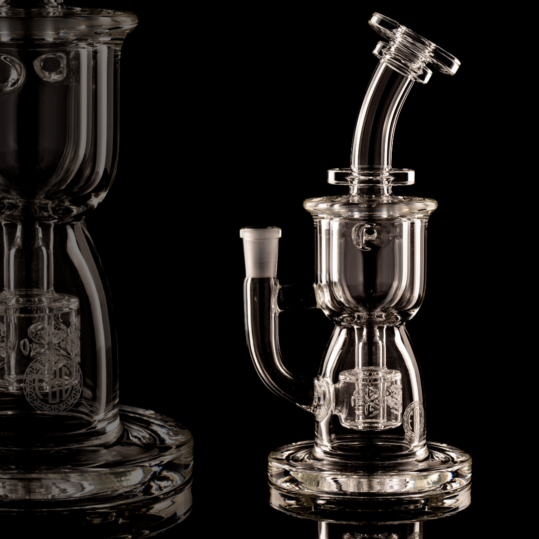Fat Boy Glass - 10mm Clear Mini Torus Recycler