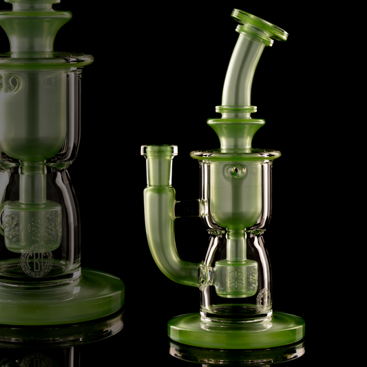 Fat Boy Glass - 10mm Mini Torus V2 Recycler - Chromium