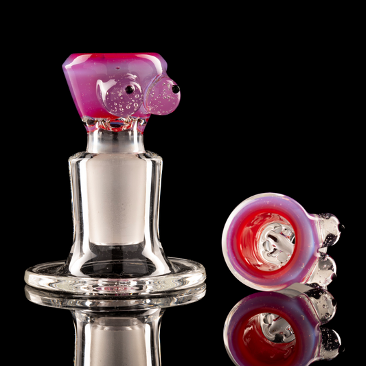 Titz Glass - 18mm 4 Hole Single Colour Titty Slide - 4