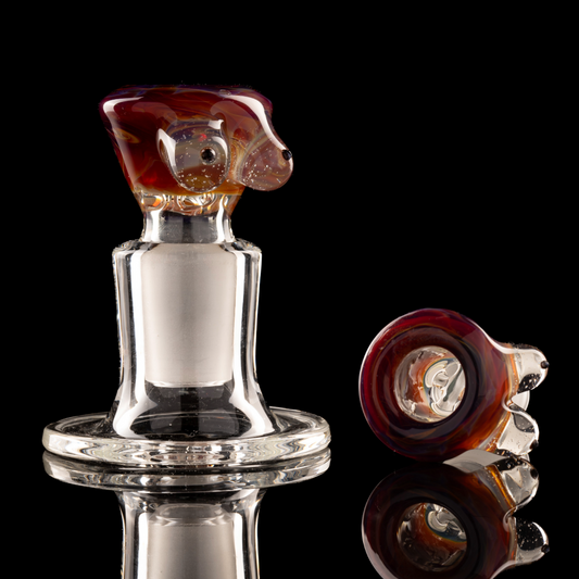 Titz Glass - 18mm 4 Hole Single Colour Titty Slide - 6