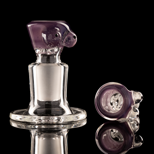 Titz Glass - 18mm 4 Hole Single Colour Titty Slide - 9