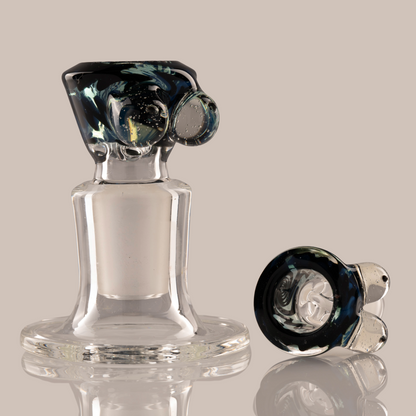 Titz Glass - 18mm 4 Hole Line Worked Titty Slide - 9