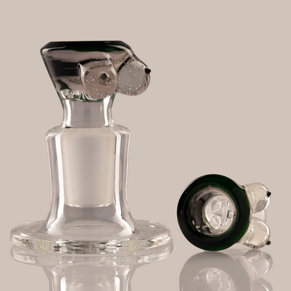 Titz Glass - 18mm 4 Hole Line Worked Titty Slide - 10