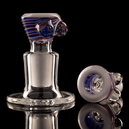 Titz Glass - 18mm 4 Hole Line Worked Titty Slide - 5