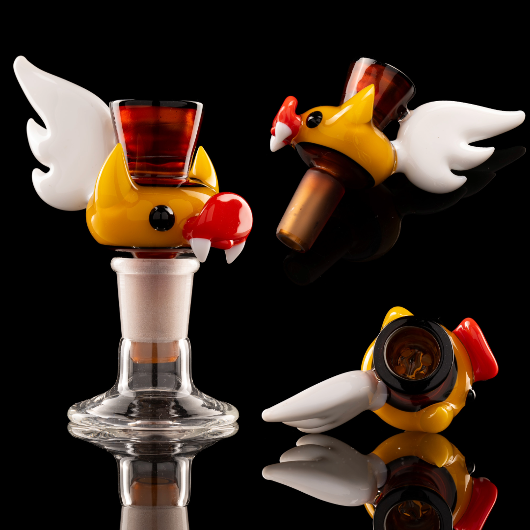 Ryno Glass - 14mm 4 Hole Duck Wing Bowl