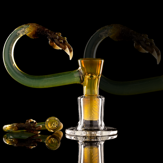 Thill Glassworks X Tony Kazy - 18mm 4-Hole Collab Textured Dragon Hand Slide