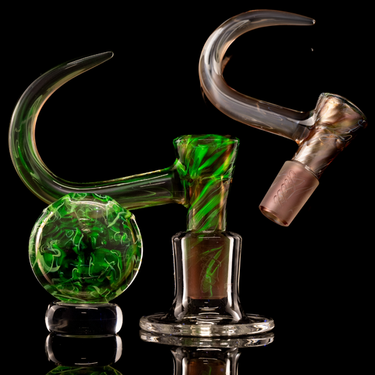 Thill Glassworks - 18mm 4-Hole Scribble Slide & Pendant Set