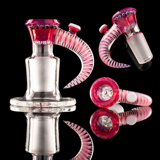 Jamms Glass - 18mm 4 Hole Honeycomb w/ Dotstack Lips - Telemagenta