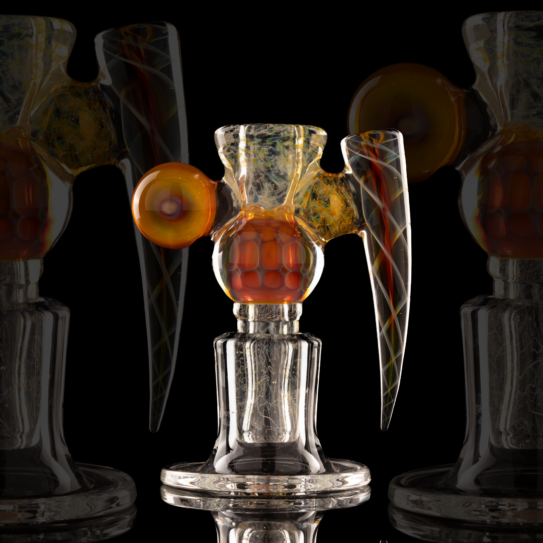 Jesse Who - Fully Worked Mega Heady 5 Hole 18mm Fumed Slide