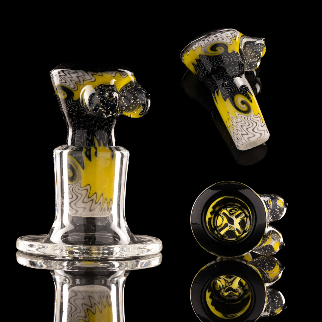 Titz Glass - 18mm 4hole Fully Worked Boob Bowl - 1