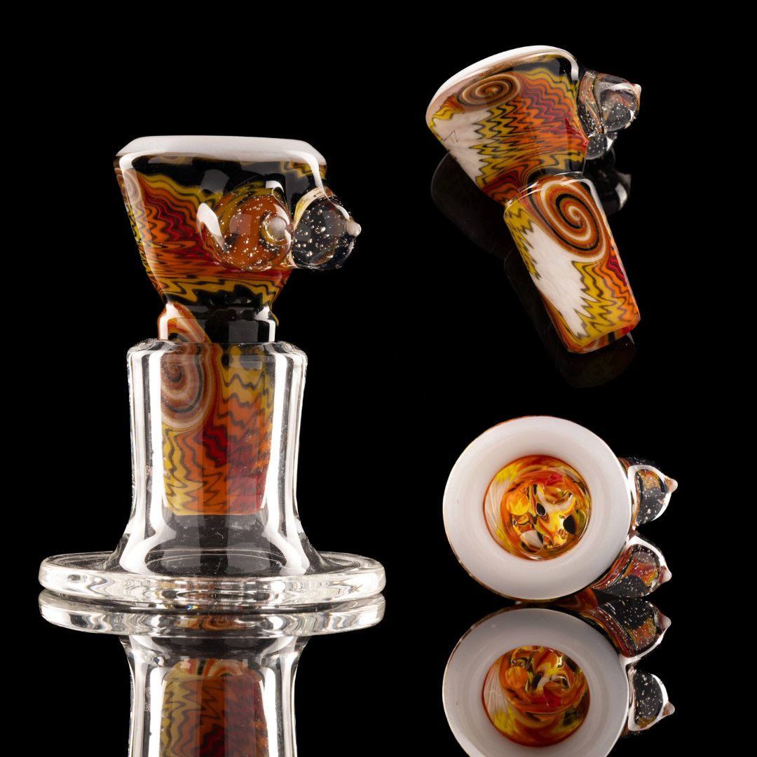 Titz Glass - 18mm 4hole Fully Worked Boob Bowl - 2