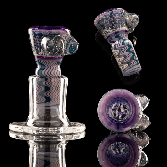 Titz Glass - 18mm 4hole Fully Worked Boob Bowl - 3
