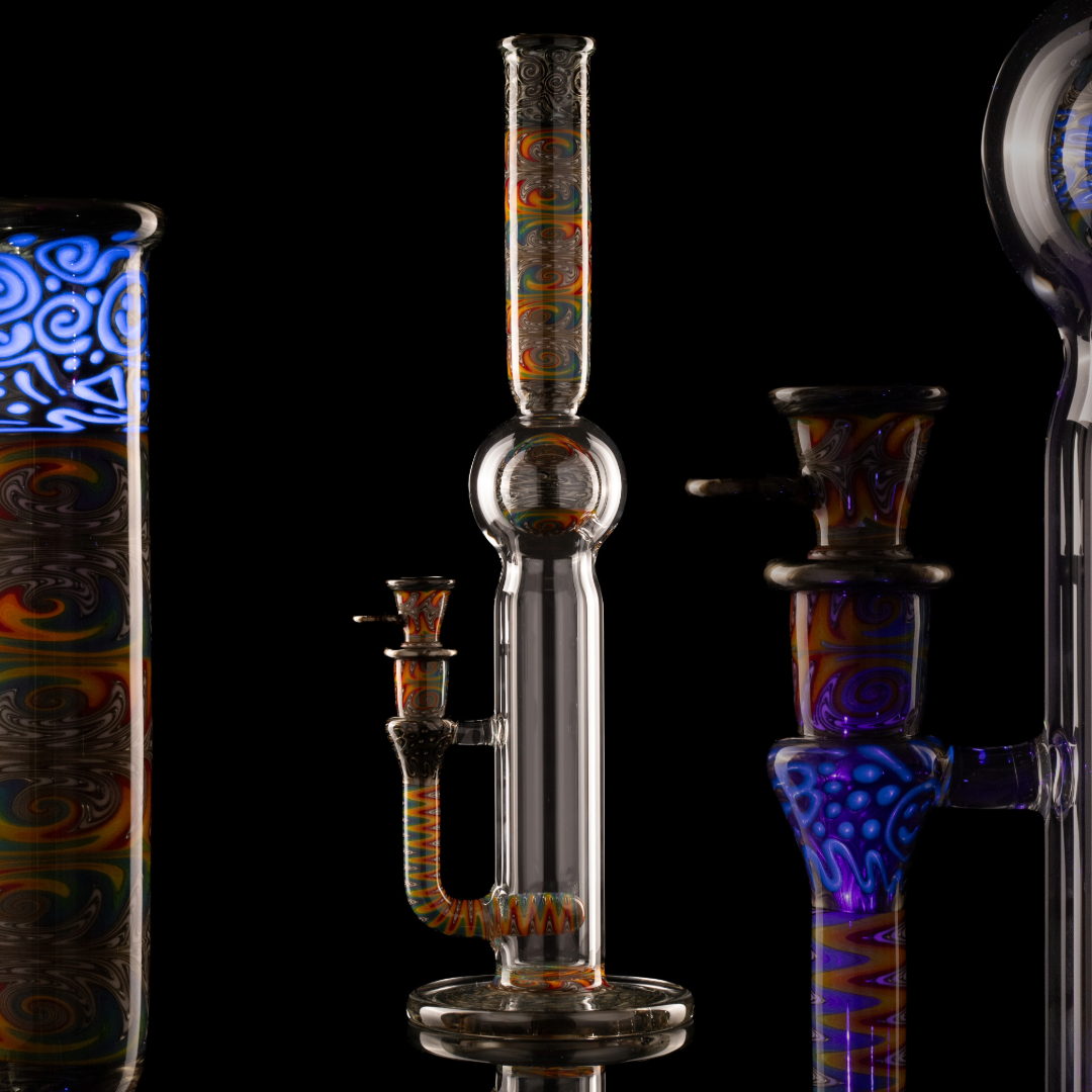 Full Zirk Glass - Rainbow/Electrum Straight Ball Tube