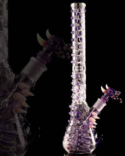 Salt Glass x Governmint Glass - Fully Worked Dome Beaker W/ Dome Perc - Purple