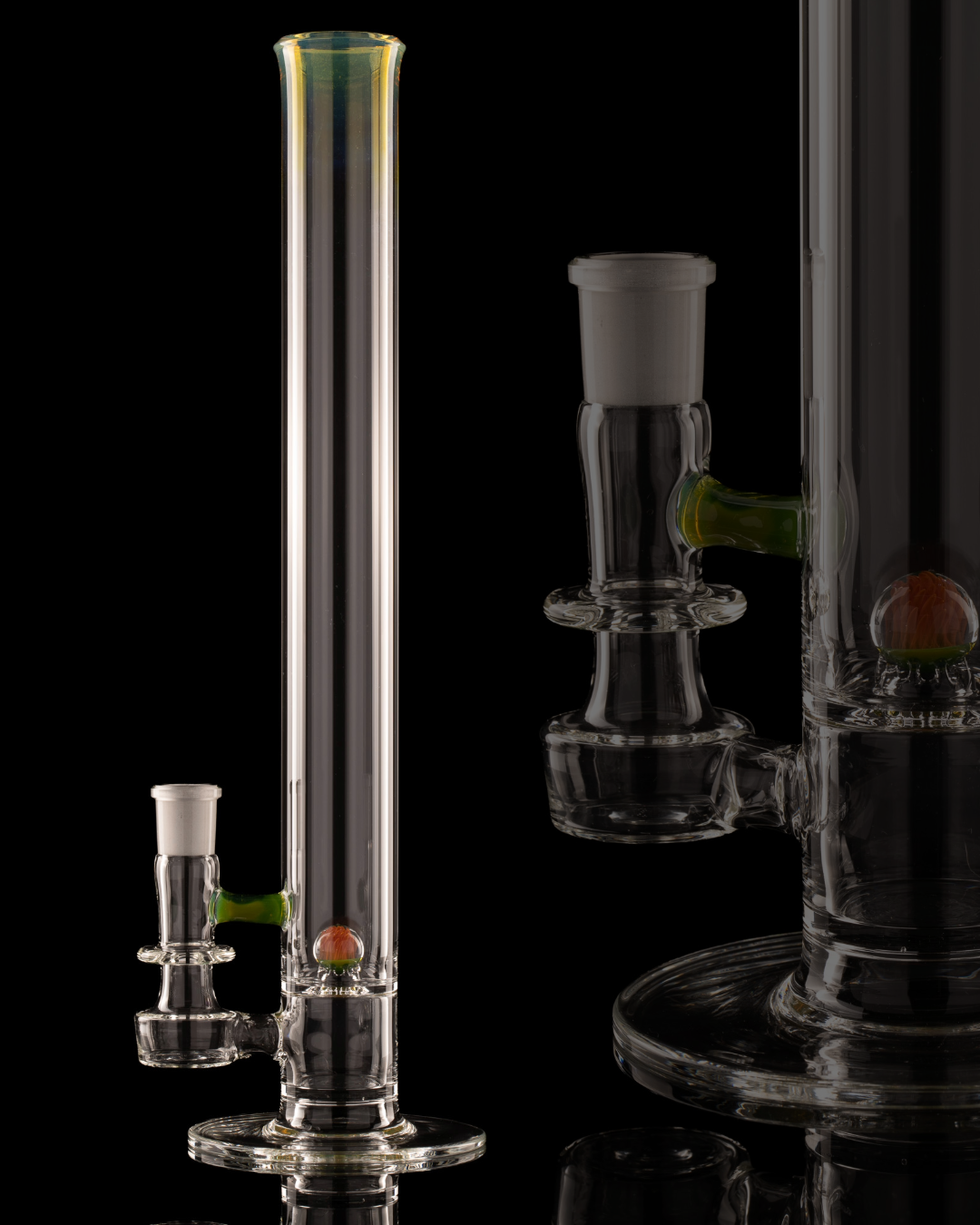 Discobox Glass - 44mm Marble Natty Perc Tube - 1