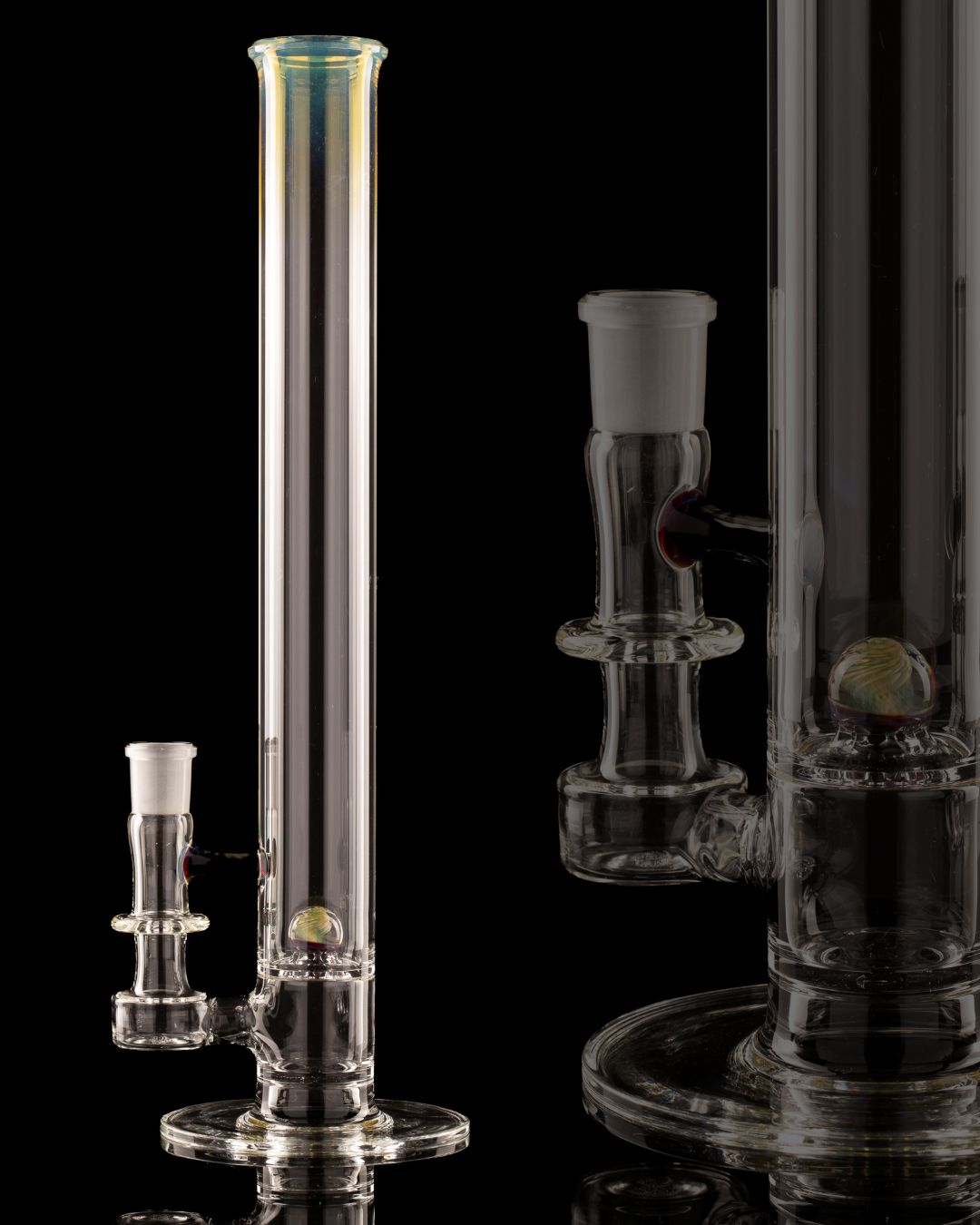 Discobox Glass - 44mm Marble Natty Perc Tube - 5