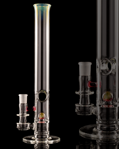 Discobox Glass - 44mm Marble Natty Perc Tube W/ Donut Splash Guard - 1