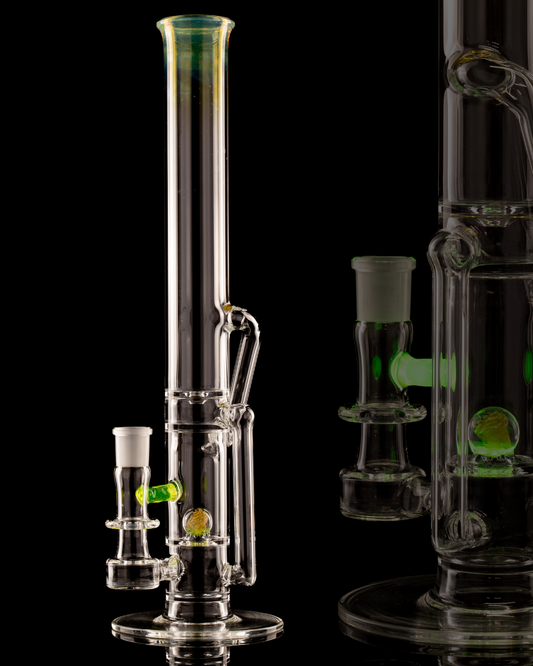 Discobox Glass - 44mm Marble Natty Recycler Tube - 1