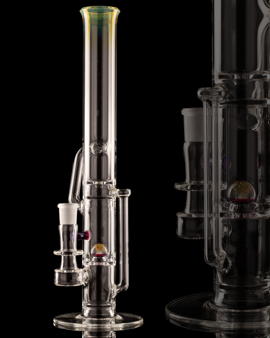 Discobox Glass - 44mm Marble Natty Recycler Tube - 2