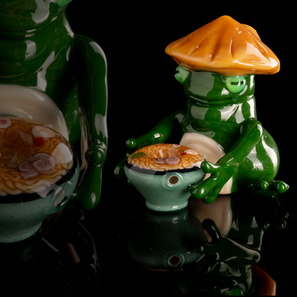 Tony Kazy x Dojo - Frog Having Ramen Push Bubbler