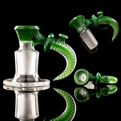 Jamms Glass - 18mm 4 Hole Honeycomb Dub Nub Slide W/ Cane Handle - Chromium