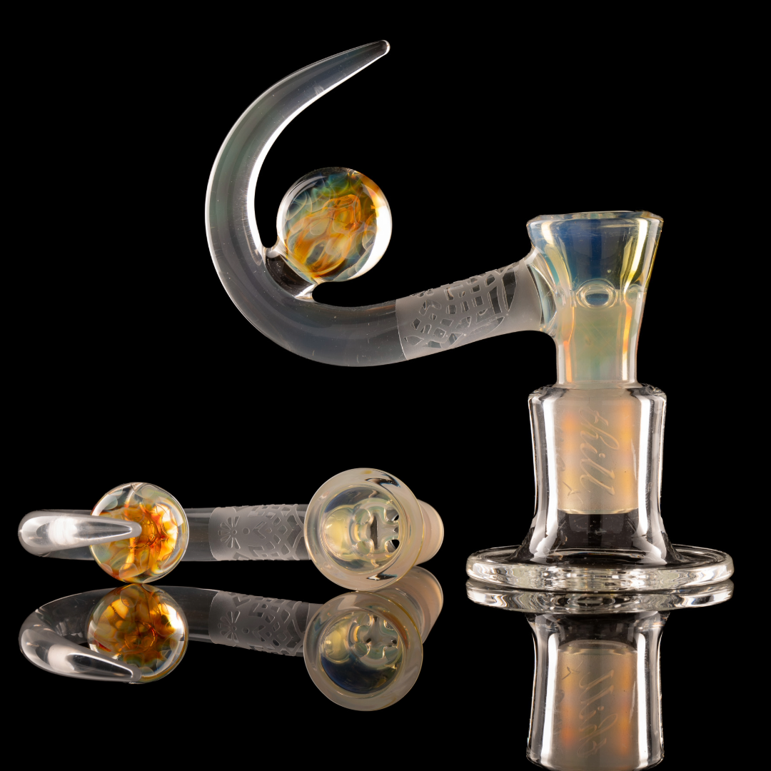 Thill Glassworks x Al Gore - 18mm 4 Hole Fumed Marble Horn Full Work Slide