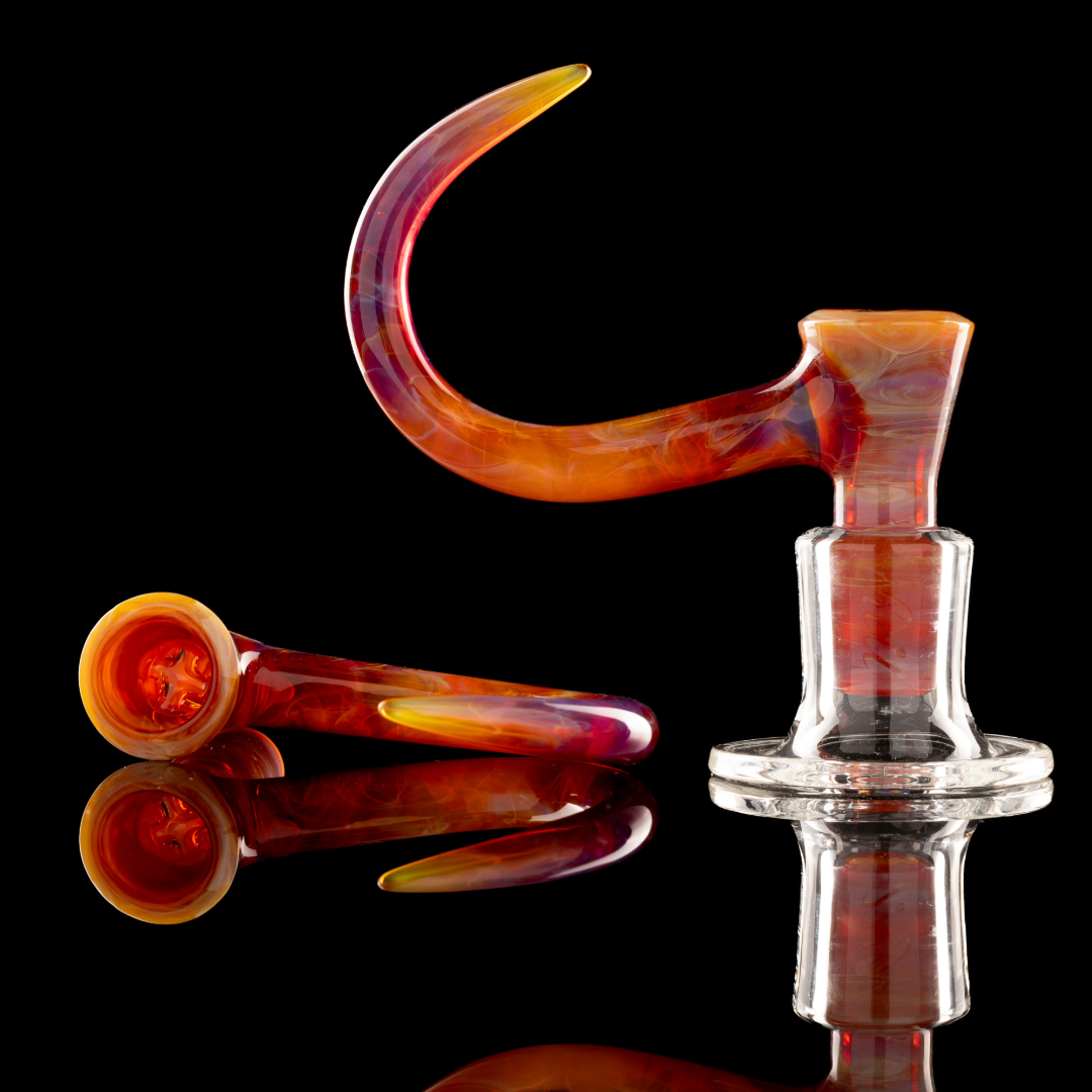 Thill Glassworks - 18mm 4 Hole Full Work - Amber Purple