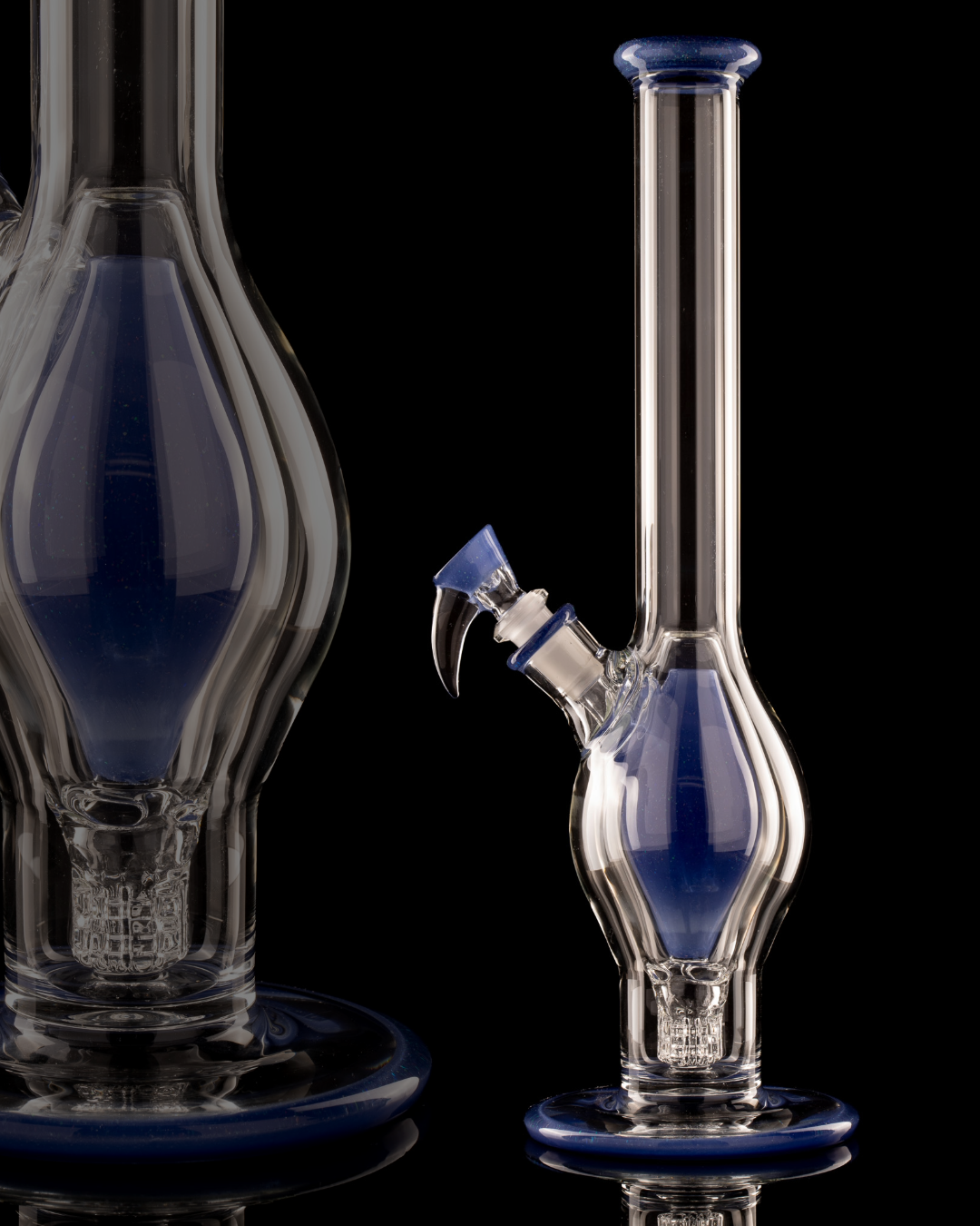 Flex Glass - Marquise Tube - Blue Crushed Opal