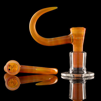 Thill Glassworks - 18mm 4-Hole Full Colour Slide - Heavy Encased Amber Purple