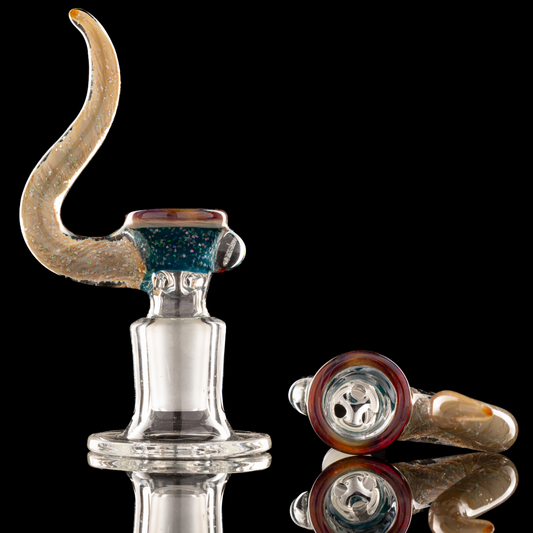 T-Rex Glass - 18mm 3 Hole Cropal/Lucy Over Twilight/Sasha Oil Slick Slide