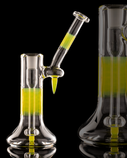 Green Belt Glass - FA 18mm Dewar Bubbler - Lemon Drop