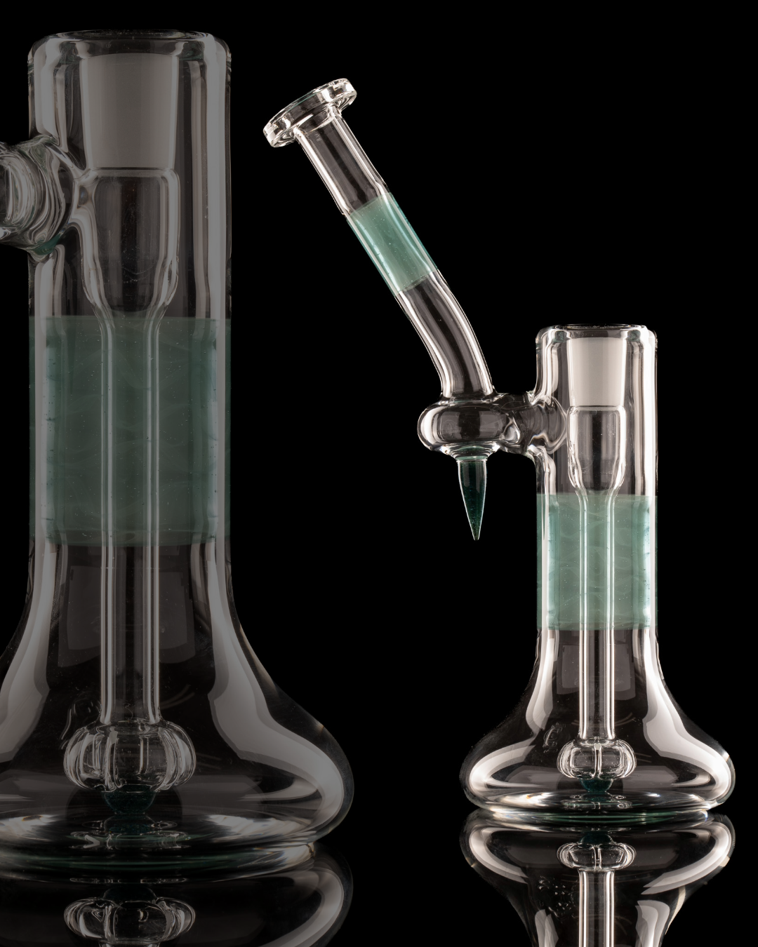 Green Belt Glass - FA 18mm Dewar Bubbler - Seafoam