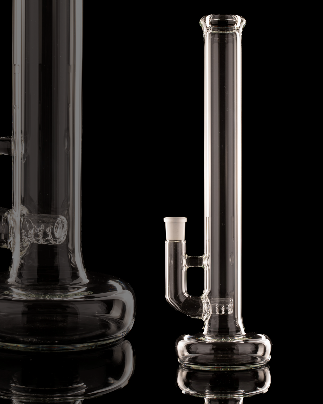 Green Belt Glass - Clear Hollow Foot 44mm Stemline - 2