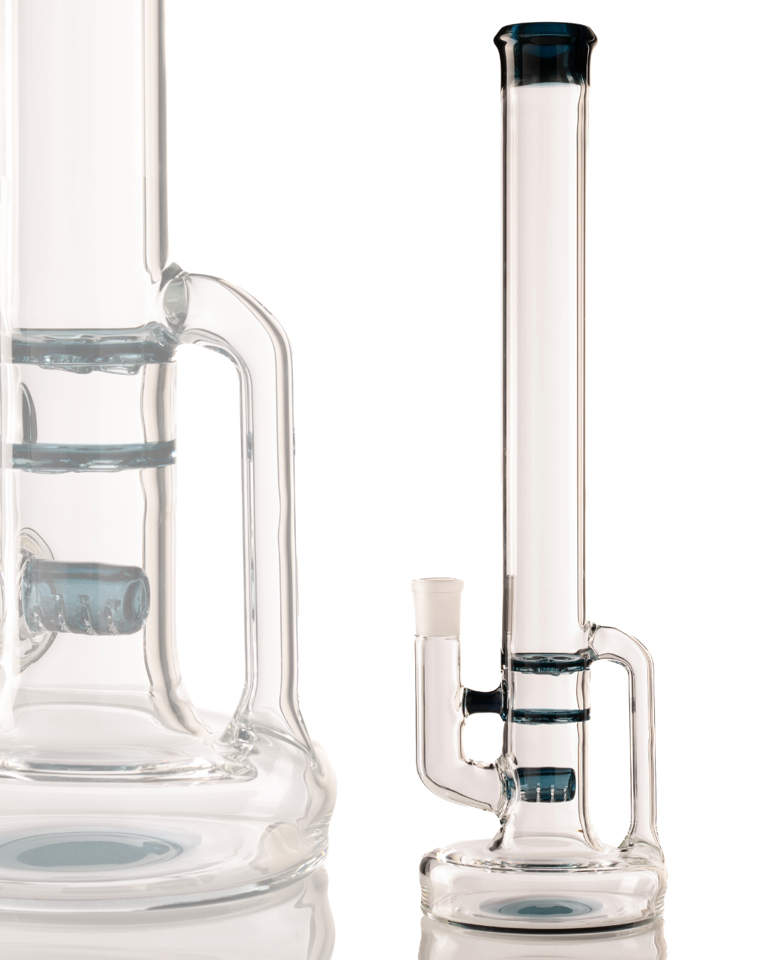 Green Belt Glass - FA 44mm Hollow Foot Blooper W/ Drain - Blue Stardust