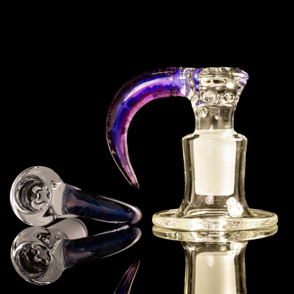 Green Belt Glass - 18mm 4 Hole Clear Slide W/ Colour Horn - Parallax (CFL)