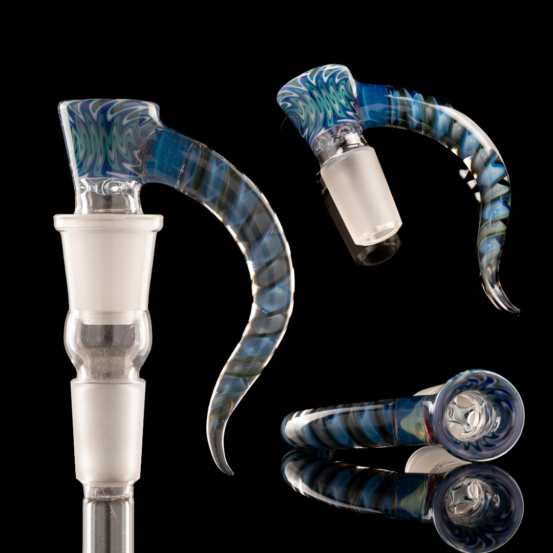 Asu Glass x Briggs Glass - 18mm 4 Blue Linework Slide