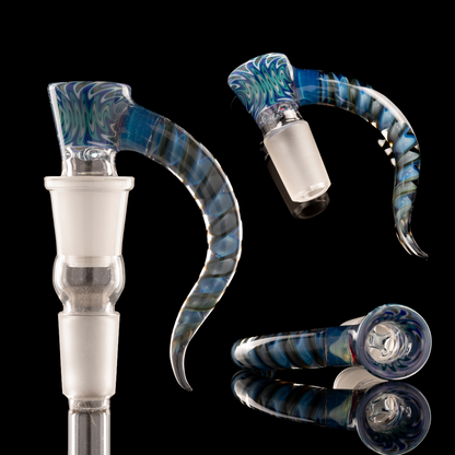 Asu Glass x Briggs Glass - 18mm 4 Blue Linework Slide